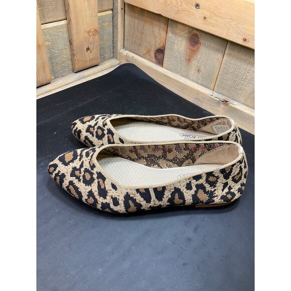 Skechers Womens Leopard Print Ballet Flats Size 6.5 Air Cooled Memory Foam - Picture 5 of 6